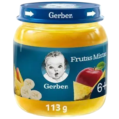 Papilla Gerber Sabor Frutas Mixtas A Partir De 6 Meses 113 g